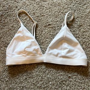 White Triangle Bikini Top